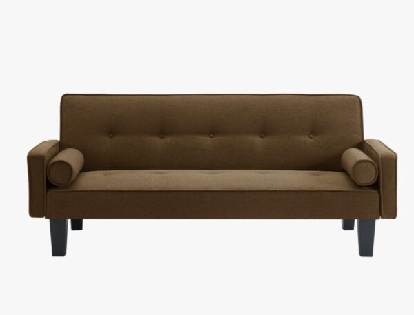 Medieval Fabric Loveseat Sofa - Button-Tufted Living Room Furniture with Pillows - Image 5
