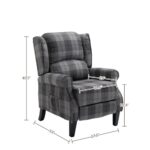 Vintage Upholstered Armchair – Comfortable Recliner Lounge Chair for Living Room 