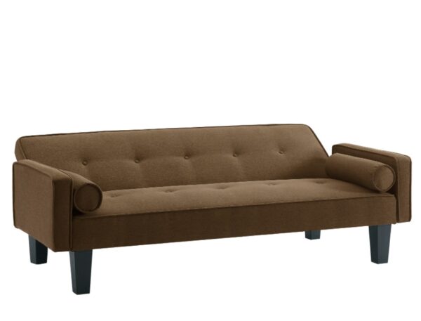 Medieval Fabric Loveseat Sofa - Button-Tufted Living Room Furniture with Pillows - Image 6