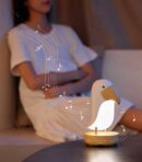 Creative Wooden Bird Table Lamp – Unique Bedroom Decorative Night Light