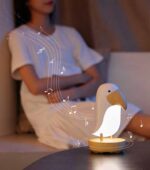Creative Wooden Bird Table Lamp – Unique Bedroom Decorative Night Light 