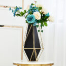 Retro Geometric Ceramic Vase – Vintage-Style Decorative Flower Vase for Home Decor