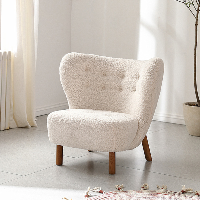 Nordic Single Sofa Chair – Modern Luxury Lounge Chair for Balcony & Living Room 