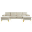 U-Shaped 4-Seater Sofa – Modern Indoor Combination Sectional Couch for Living Room