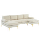U-Shaped 4-Seater Sofa – Modern Indoor Combination Sectional Couch for Living Room