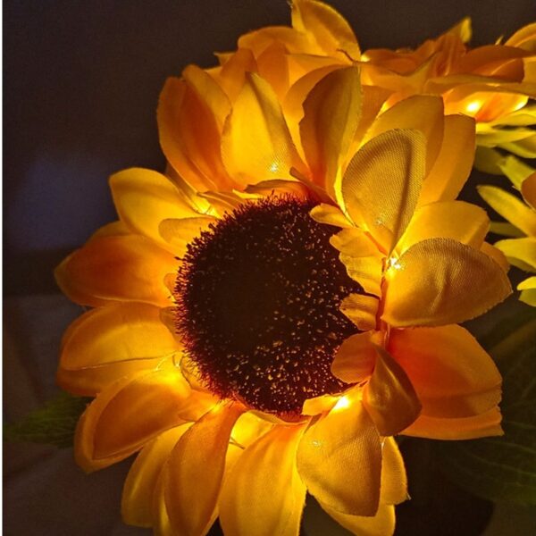 Rechargeable Sunflower LED Night Light - Decorative Table Lamp for Home & Events - Image 3