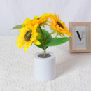 Rechargeable Sunflower LED Night Light - Decorative Table Lamp for Home & Events