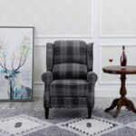 Vintage Upholstered Armchair – Comfortable Recliner Lounge Chair for Living Room 