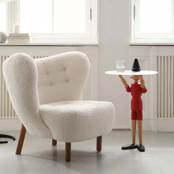 Nordic Single Sofa Chair – Modern Luxury Lounge Chair for Balcony & Living Room - Image 3
