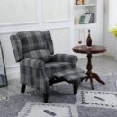 Vintage Upholstered Armchair – Comfortable Recliner Lounge Chair for Living Room