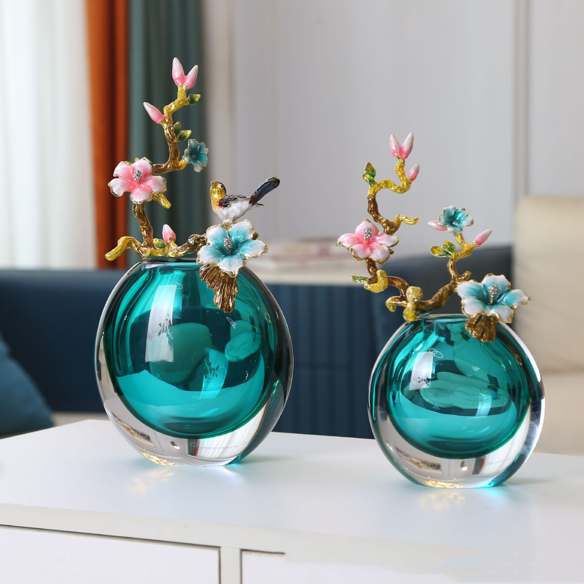 Modern Luxury Glass Vase – Elegant Decorative Flower Vase for Home & Office 