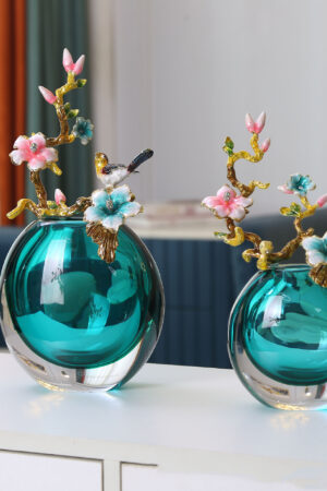 Modern Luxury Glass Vase – Elegant Decorative Flower Vase for Home & Office