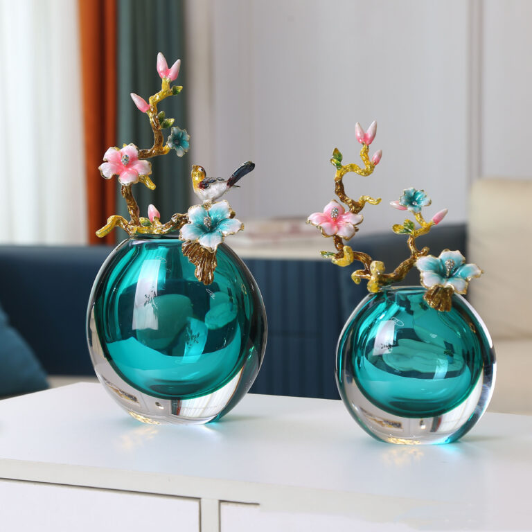 Modern Luxury Glass Vase – Elegant Decorative Flower Vase for Home & Office 