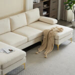 U-Shaped 4-Seater Sofa – Modern Indoor Combination Sectional Couch for Living Room 