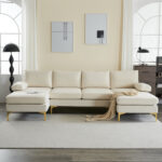 U-Shaped 4-Seater Sofa – Modern Indoor Combination Sectional Couch for Living Room 