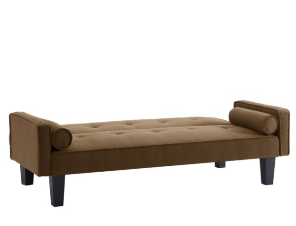 Medieval Fabric Loveseat Sofa - Button-Tufted Living Room Furniture with Pillows - Image 7