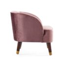 Upholstered Barrel Accent Chair - Stylish Lounge Chair with Wooden Legs