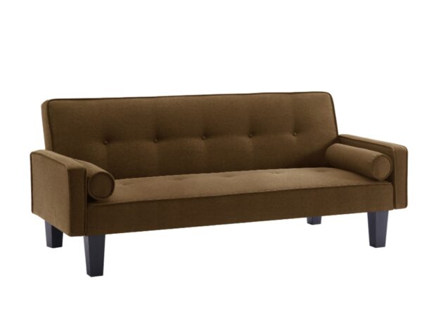 Medieval Fabric Loveseat Sofa - Button-Tufted Living Room Furniture with Pillows - Image 4