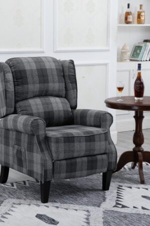 Vintage Upholstered Armchair – Comfortable Recliner Lounge Chair for Living Room