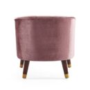 Upholstered Barrel Accent Chair - Stylish Lounge Chair with Wooden Legs