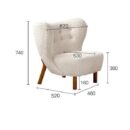 Nordic Single Sofa Chair – Modern Luxury Lounge Chair for Balcony & Living Room