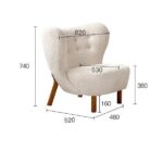 Nordic Single Sofa Chair – Modern Luxury Lounge Chair for Balcony & Living Room 
